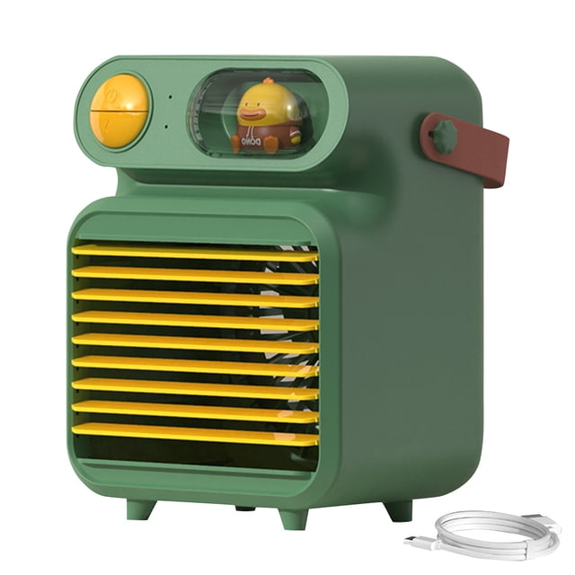 Ventilador de escritorio 150ML Ventilador de pulverización recargable Mini humidificador atomizador USB portátil para oficina en casa, Verde Methold HA004167-01B