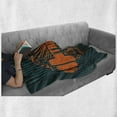 thumbnail image 6 of Fitness Soft Flannel Fleece Throw Blanket, Winners Train Losers Complain Words Design Dumbbell Bodybuilding, Cozy Plush for Indoor and Outdoor Use, 60" x 80", Petrol Blue Teal Orange, by Ambesonne, 6 of 6