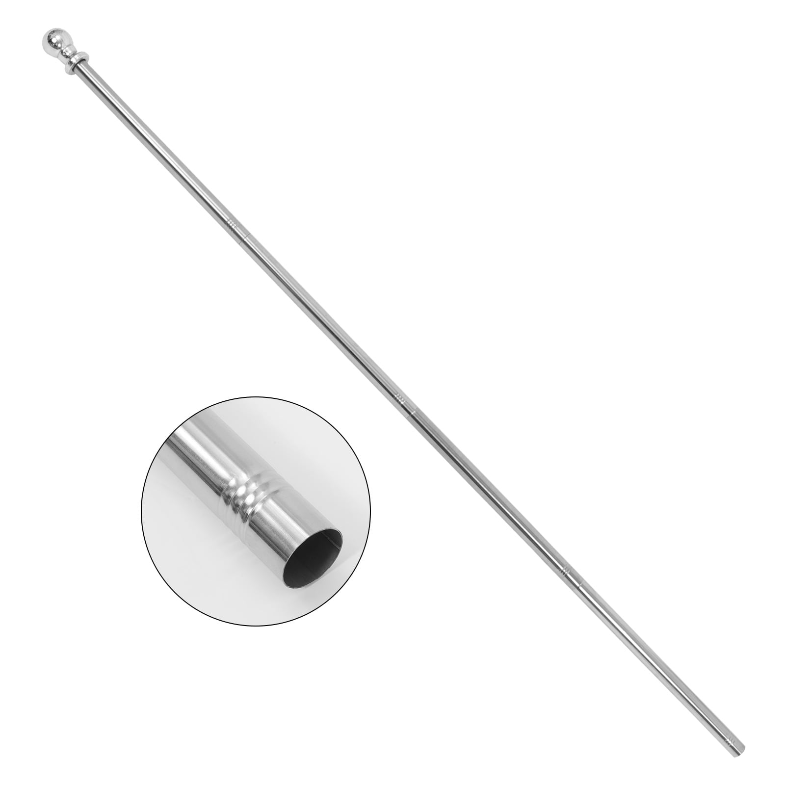 Worgeous 2pcs Stainless Steel Flagpole for Patio, Porch Flag Holder Adjustable Flagpole Heavy Duty Garden Flagpole for Outside House Garden Yard Accessories Silver