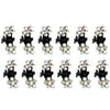 OUHUON Hair Claw Clips,Mini Hair Clips No-Slip Grip Jaw Clips Glitter Teeth Clips Rhinestone Metal Clamps
