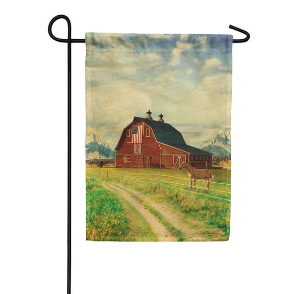 America Forever Red Barn Farm Animal Summer Garden Flag 12.5 x 18 inches American Country Life Agriculture Double Sided Seasonal Yard Outdoor Decorative Welcome to Our Farmhouse Garden Flag