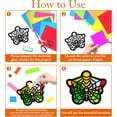 thumbnail image 3 of 24Pcs Witchcraft Stained Glass Effect Paper Suncatchers Divination Window Clings Hourglass Bird Feather Suncatchers Kits for Windows Arts Crafts Decor Glass Indoor Window Door Decals, 3 of 7