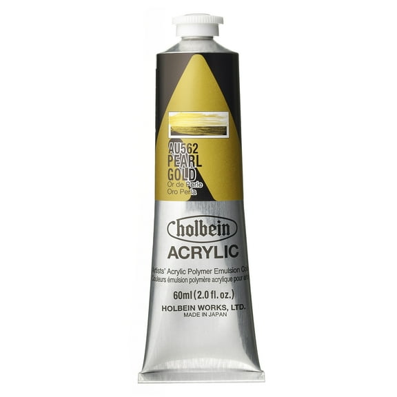 Holbein Artist Heavy Body Acrylic Color, 60ml, Pearl Gold