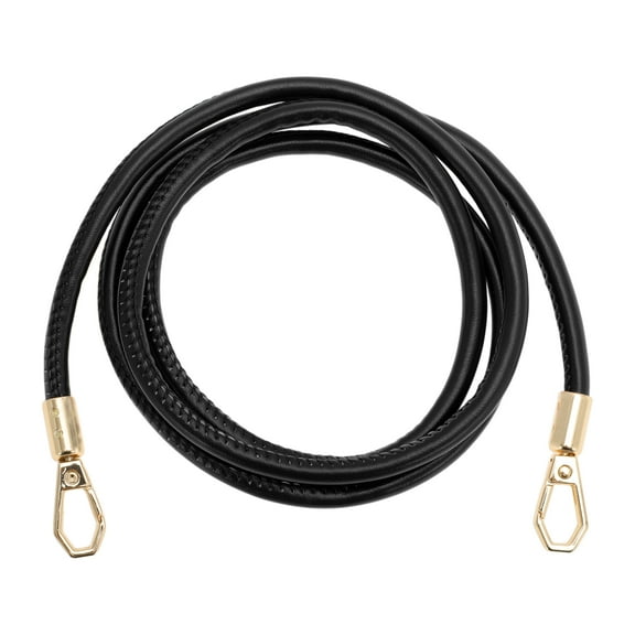 Unique Bargains 1 Pc Hexagonal Buckle Handbag Strap for Office Black PU Metal