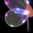 thumbnail image 2 of Alas De Hada Mariposa Alas de hadas de mariposa LED Dress Up Angel Party Wing para mujeres niños niña (rosa B) Tmvgtek libre de BPA, 2 of 8