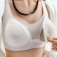 thumbnail image 6 of CFLVAEK 2 Piece Cotton Nursing Bras for Women Ultra Comfort Wireless Pregnancy Bralette Button Front Closure Maternity Bras Full Figure Sleep Bra Khaki L, 6 of 8