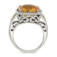 thumbnail image 2 of Shey Couture Sterling Silver with 14K Accent Antiqued Cushion Citrine Ring, 2 of 7