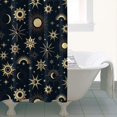 thumbnail image 4 of Dark Blue Sun Moon Star Pattern Shower Curtain 36"x72" ,Bathroom Decorative Shower Curtains Set with 12 Hooks,Modern Waterproof Washable Shower Curtain, 4 of 6