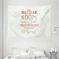 thumbnail image 1 of Book Tapestry, Book Shelf Illustration with A Room without Books is Body without Soul Quote Print, Wall Hanging for Bedroom Living Room Dorm Decor, 80W X 60L Inches, Multicolor, by Ambesonne, 1 of 2