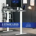 thumbnail image 6 of VIVO White Electric Stand Up Desk Frame Single Motor Standing Height Adjustable, 6 of 8