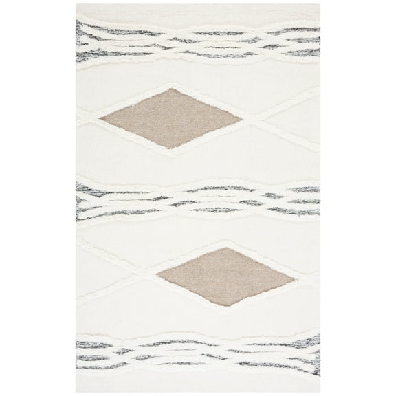 SAFAVIEH Casablanca Katherina Diamond Area Rug, Ivory/Brown, 8' x 10'