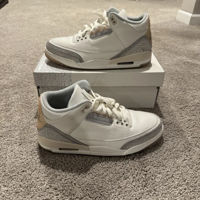 Size 11.5 - A i r-Jor-dan 3 Retro SE Craft Ivory Great Condition Authenticated