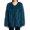Blue, variant on Kids Girls Shaggy Short Coat V Neck Open Front Shag Plush Jacket Winter Fashion Solid Warm Base Faux Fur Coat
