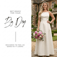 thumbnail image 2 of David’s Bridal, The Edit by DB Studio Women's A-Line Open Back Wedding Dress, Full Length, Satin, 2 of 6