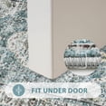 thumbnail image 4 of Blue Bathroom Rugs, Distressed Farmhouse Boho Bath Mat, Comfy Velvet Small Bath Rugs Non Slip Washable, Vintage Oriental Toilet Rug for Sink Shower Vanity, 18x26 inch, 4 of 6