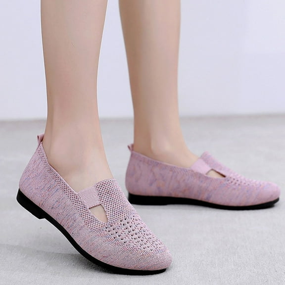 Xysaqa Shoes for Women, Work Shoes Women Casual Fashion Women Ventilate Casual Round Head Comfy Casual Shoes Gym Shoes Women on Clearance