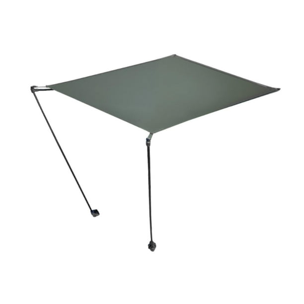 Silla de camping para exteriores, sombrilla, impermeable, ligera, ajustable, plegable verde