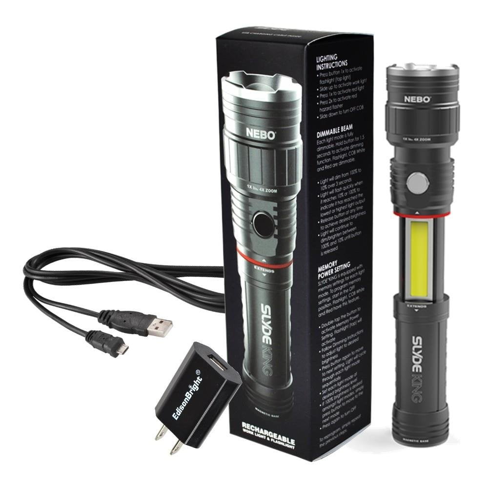 Nebo 6434 Slyde King 330 Lumen USB rechargeable LED flashlight