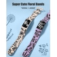thumbnail image 3 of Wearlizer Dual-Tone Engraved Bands Compatible with Charge 6/Charge 5 - Floral Silicone Wristbands for Women, 2 Interchangeable Nature Designs (Dandelion & Wildflower), 3 of 6