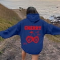 thumbnail image 6 of Wxolcjlv Womens Cherry Print Pullover Hoodies Oversized Drawstring Hooded Sweatshirts Fall Cute Tops, 6 of 7