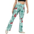 thumbnail image 4 of Lolmot Flare Leggings for Women V Crossover Tummy Control Workout Yoga Pants Christmas Print High-Waisted Wide Leg Flare Leggings, 4 of 5
