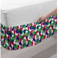 thumbnail image 2 of Abstract Bed Skirt, Modern Geometric Forms Interlocking Hexagonal Large Direction Pointers Theme, Elastic Bedskirt Dust Ruffle Wrap Around for Bedding Decor, 4 Sizes, Multicolor, by Ambesonne, 2 of 2