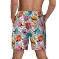 thumbnail image 4 of Balery Skulls and Roses Mens Swim Trunks Swim Shorts for Men Quick Dry Inseam Beach Shorts with Compression Liner Pocket-Large, 4 of 9