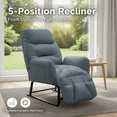 thumbnail image 2 of YYuan Adjustable Sofa Chair,Convertible reclining chair, Recliner Chair Reading Chair, for Bedroom Sunroom,Adjustable Backrest, Grey Blue, 2 of 10