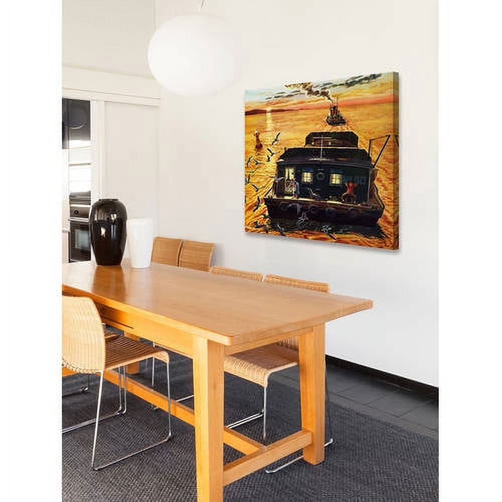Marmont Hill - "Houseboat" Painting Print on Wrapped Canvas