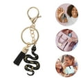 thumbnail image 3 of Unique Bargains 1 Pc Fashion Glitters Snake Tassel Handbag Charm Bag Accessories Black, 3 of 5