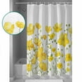 thumbnail image 3 of Small Stall Shower Curtain 36x72 Inch Narrow Half Size Yellow Daisy Bath Curtains Bathroom Decor Spring Floral Summer Botanical Watercolor Waterproof Fabric Shower Curtain Set with Hooks 36 Inch, 3 of 6