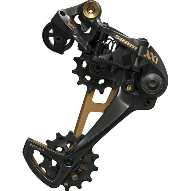 SRAM XX1 Eagle 12Speed Type 3 Rear Derailleur Black with Gold Trim