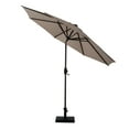 thumbnail image 2 of GARDEN 9 Ft Patio Umbrella w/ Square Plastic Base Included, Gray /White Stripe, 2 of 4