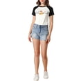 thumbnail image 2 of Allegra K Women's Summer Casual Short Sleeve Cartoon Cat Print T-Shirt, 2 of 6