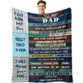 thumbnail image 1 of LHSHID Best Dad Blanket Gift Ever 30x40in, 1 of 9