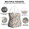 thumbnail image 3 of Pioneer Flower Floral Print Pattern Drawstring Lunch Bag Women - Drawstring Lunch Bag Insulated for Work Office - Stain-Resistant Large Lunchbags for Women with Multi-Pockets, 3 of 6