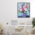 thumbnail image 3 of Stupell Industries Modern Flowers in Shabby Chic Vase Gray Floating Frame Canvas Art, 25 x 31, by Petals Prints Design, 3 of 7