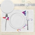 thumbnail image 3 of Ambesonne Hummingbirds Place Mats Set of 4, Feather Hummingbird, Standard Size, Magenta Blue Yellow, 3 of 6