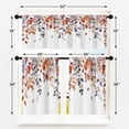 thumbnail image 3 of Fall Tree Kitchen Window Curtains Valance and Tier Set 36 Inch, Autumn Orange Leaf 3 Piece Window Treatment Tiers for Living Room Bedroom Kitchen Decor Drapes, 3 of 5