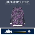 thumbnail image 5 of FORMRS Kids Backpack for School Unisex 17" Casual Bookbag Travel Daypack with Compartment Pockets, Purple Floral Leopard Pattern, 5 of 7