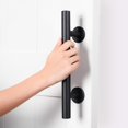 thumbnail image 1 of 12 Sliding Barn Door Handle, Pull and Chase Hardware Kit, Black, Large Double Sided Antique Design, Round, 1 of 4