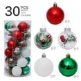 thumbnail image 2 of Fwttom 30 pcs Christmas Balls Ornaments, 2.36" Transparent PET Painted Christmas Ornaments Set, Holiday Hanging Christmas Shatterproof Ball for Xmas Tree, Party, Home Decor, 2 of 5