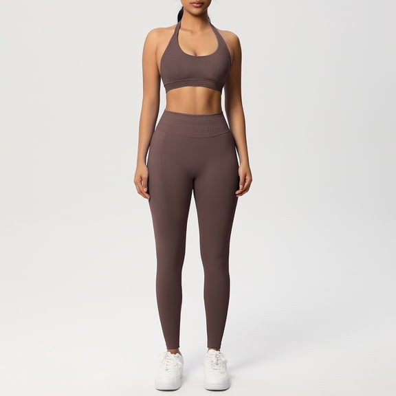 SKQIT Matching Workout Sets for Women,Breathable Seamless Sport Bras &  Leggings,2 Piece ActiveWear Outfits for Pilates/Gym/Athletic