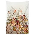 thumbnail image 3 of Ambesonne Spring Tablecloth Rectangular Table Cover, Flower Field Dragonfly, 52"x70", Multicolor, 3 of 4