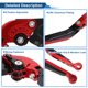 thumbnail image 4 of Palancas de freno y embrague cortas Unique Bargains para APRILIA SHIVER 900 2017-2020, palanca de freno ajustable en 6 posiciones, aleación de aluminio T6 6061, roja, 1 juego, 4 of 7