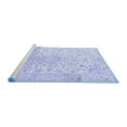 thumbnail image 2 of Ahgly Company Machine Washable Indoor Round Medallion Blue Traditional Area Rugs, 8' Round, 2 of 4