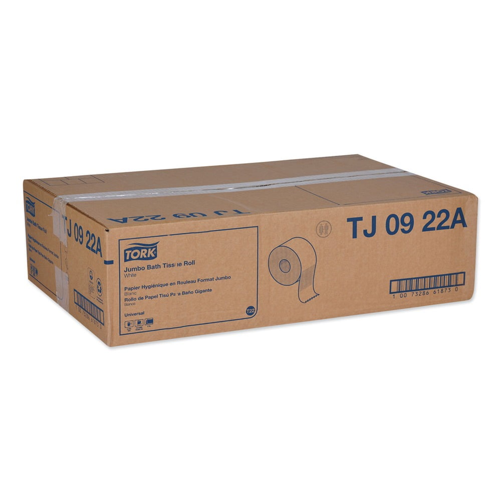 TORK Universal Jumbo Bath Tissue Roll - 2 Ply - 3.60" x 1000 ft - 1000 Sheets/Roll - 8.80" Roll Diameter - White - Paper - Dye-free, Fragrance-free, Long Lasting - 12