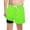 Green, variant on Krdevn Boys 2-in-1 Athletic Shorts, Solid Color Double Layer Mesh Workout Shorts with Drawstring,Navy