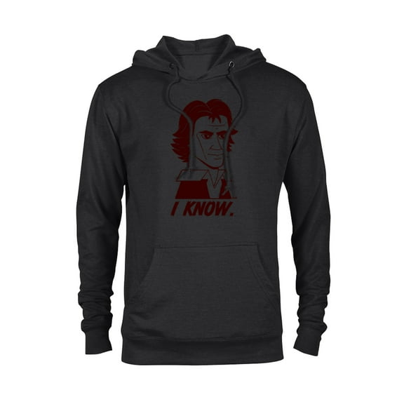 Star Wars Han Solo I Know Illustrated - Pullover Hoodie for Adults - Customized-Black