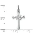 thumbnail image 3 of Sterling Silver Rhodium-Plated Holy Spirit Cross With Dove Charm (23 X 14) Made In United States qc1916, 3 of 5